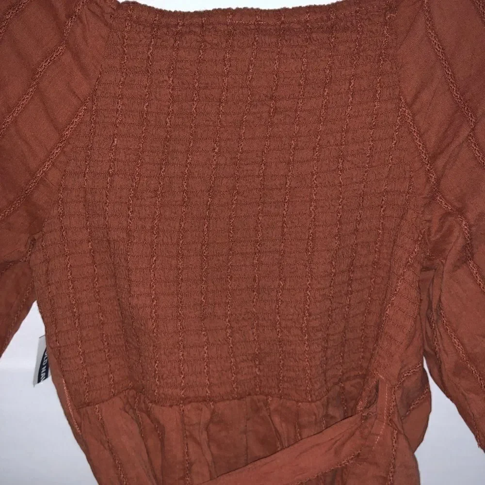 Old Navy NWT Burnt Orange Wrap Top